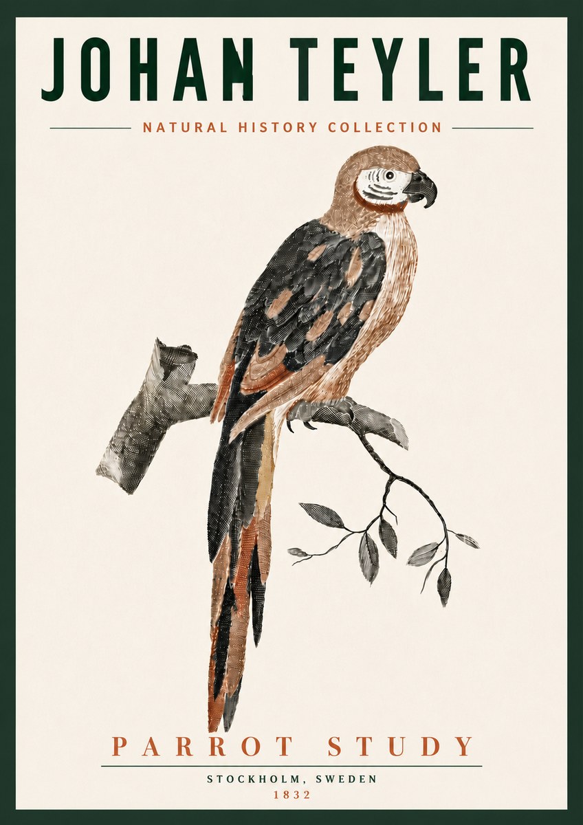 Johan Teyler Parrot Study I No6 - Poszter
