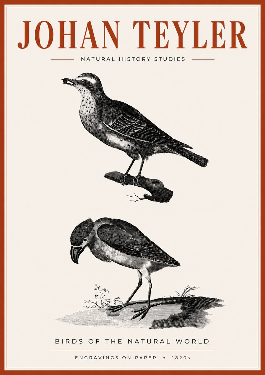Johan Teyler Birds of the Natural World No4 - Poszter