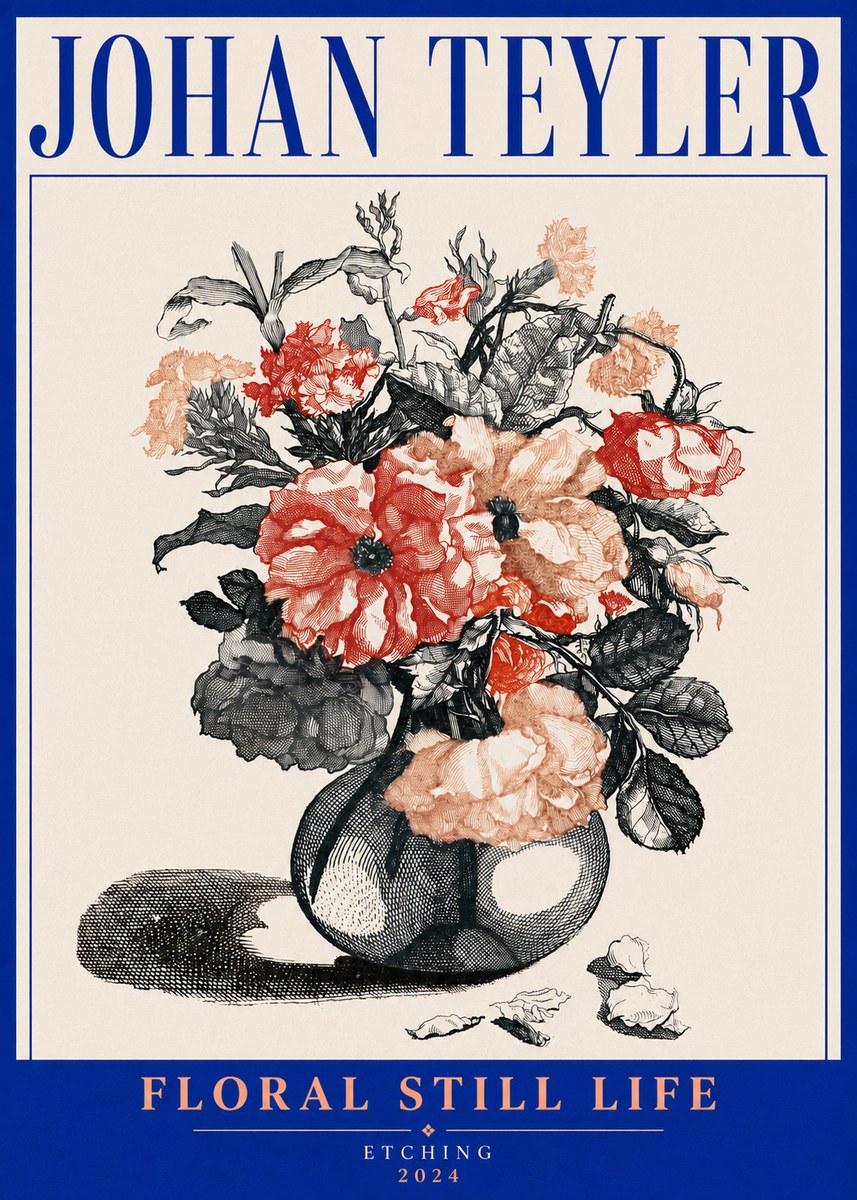 Johan Teyler Floral Still Life I No5 - Poszter