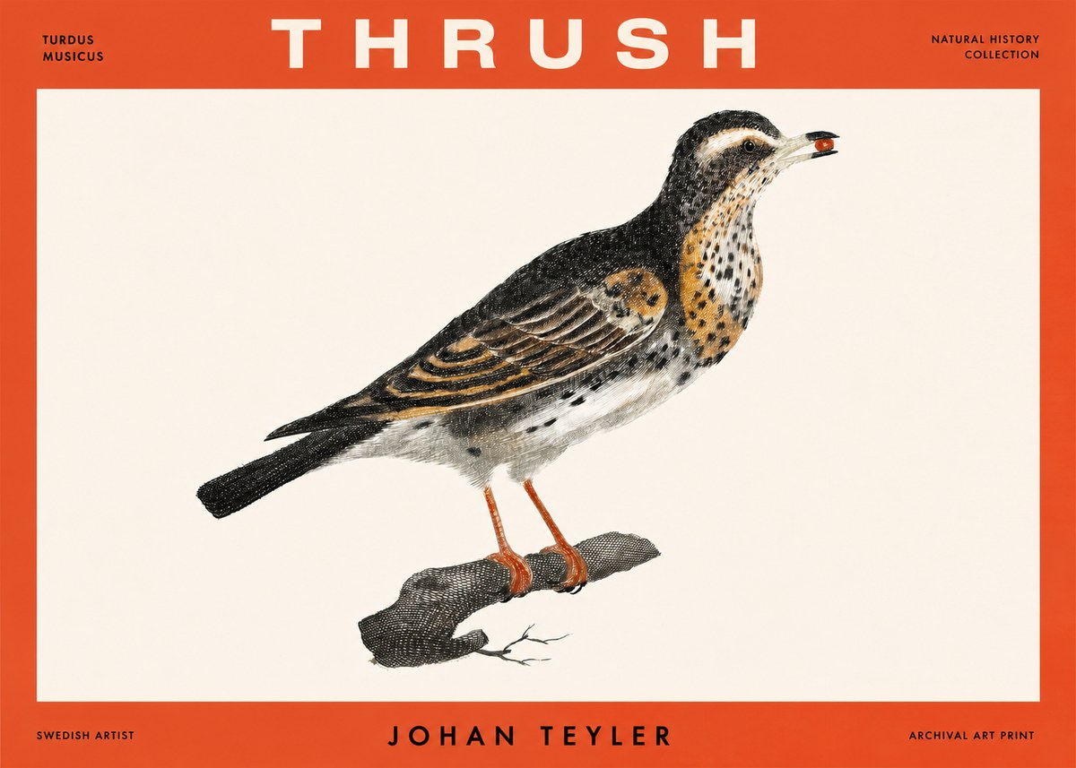 Johan Teyler Thrush No2 - Poszter