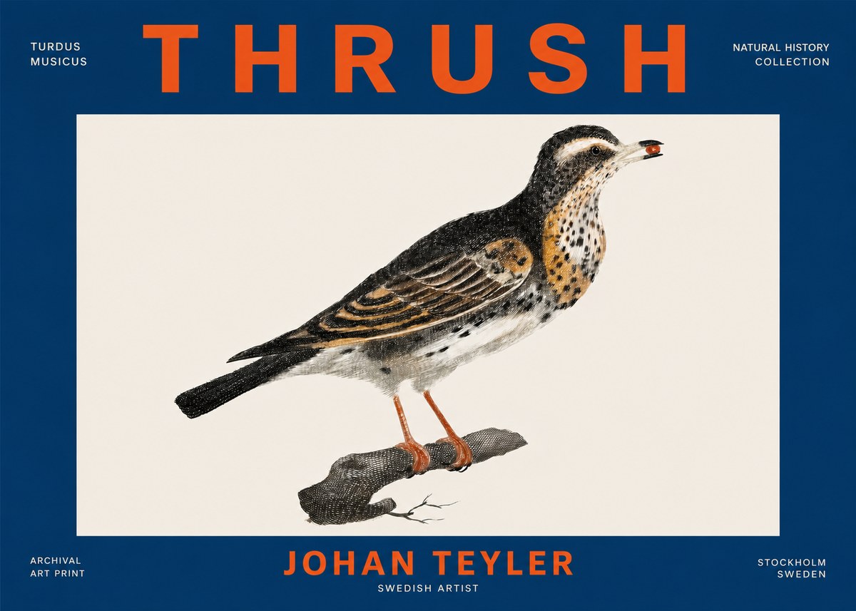 Johan Teyler Thrush No4 - Poszter