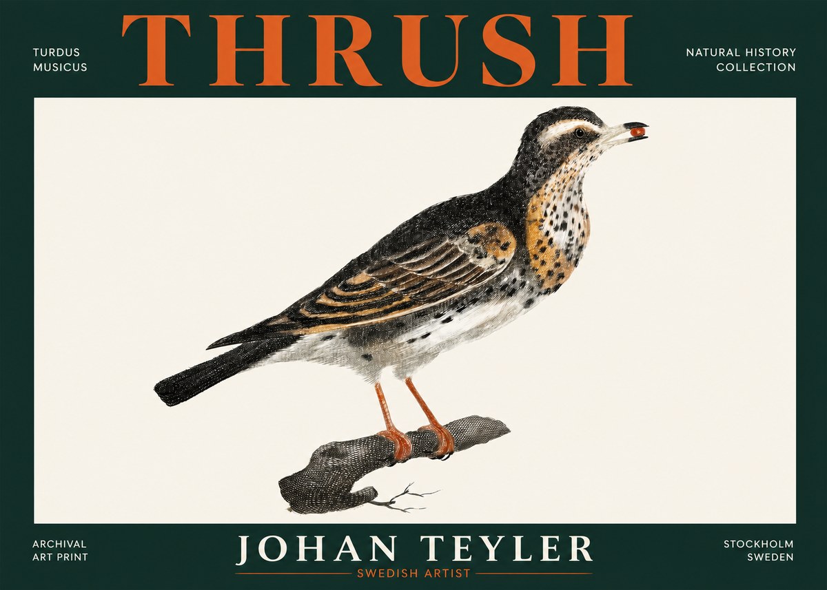 Johan Teyler Thrush No5 - Poszter
