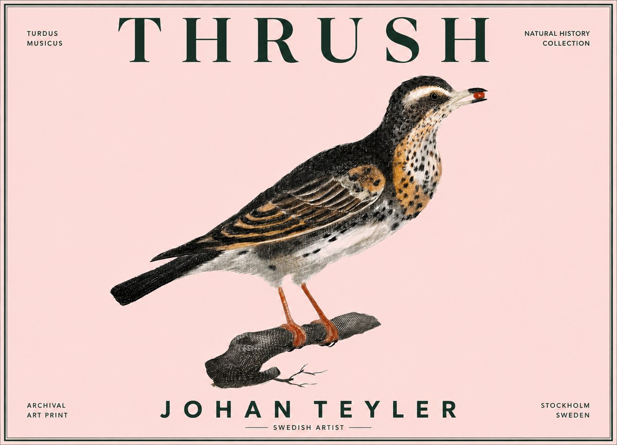 Johan Teyler Thrush No6 - Poszter