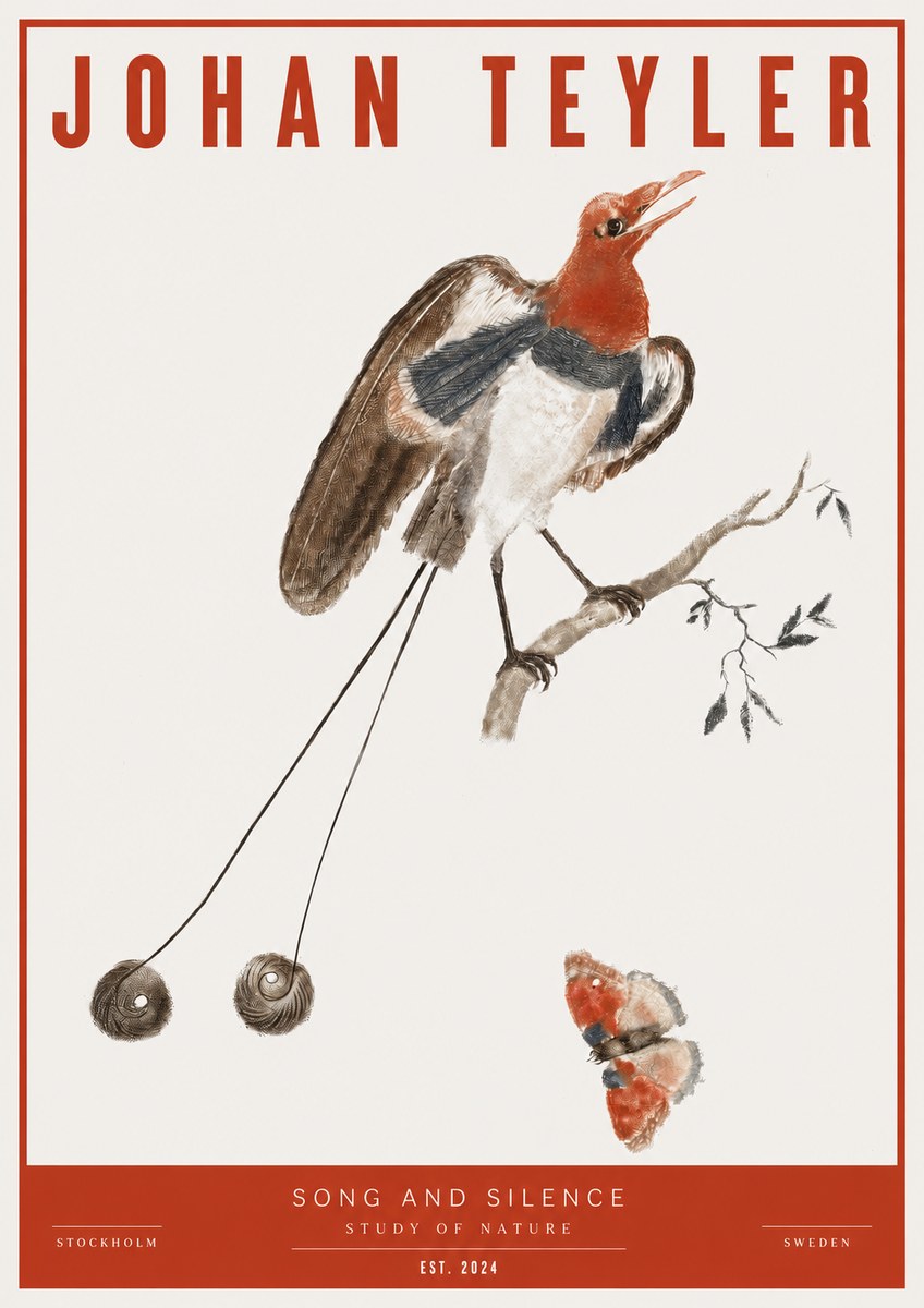 Johan Teyler Song and Silence - Study of Nature No2 - Poszter