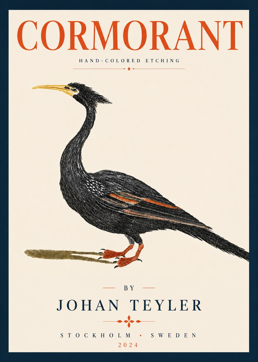 Johan Teyler Cormorant No5 - Poszter