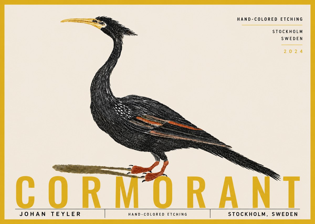 Johan Teyler Cormorant No6 - Poszter