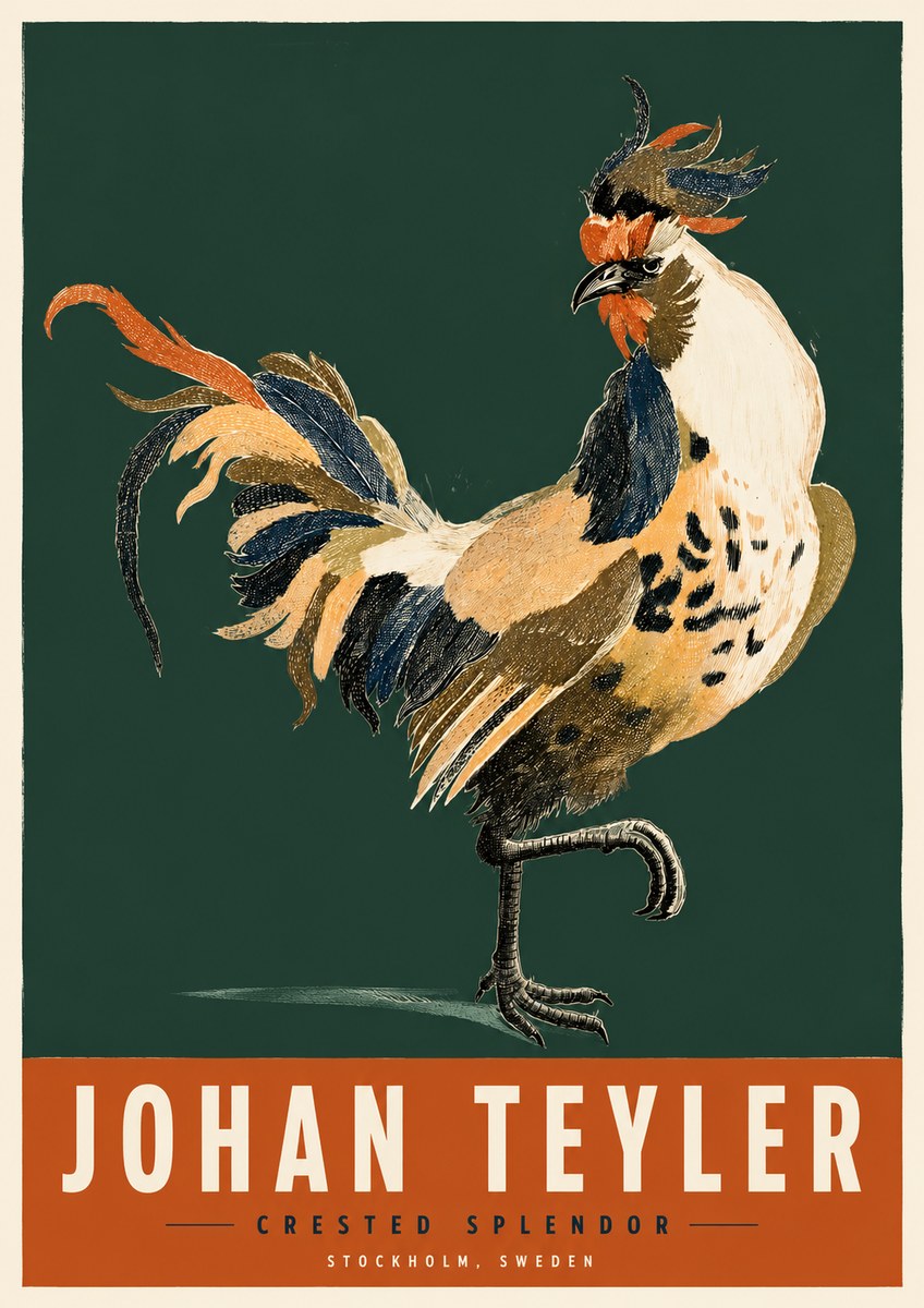 Johan Teyler Crested Splendor No2 - Poszter