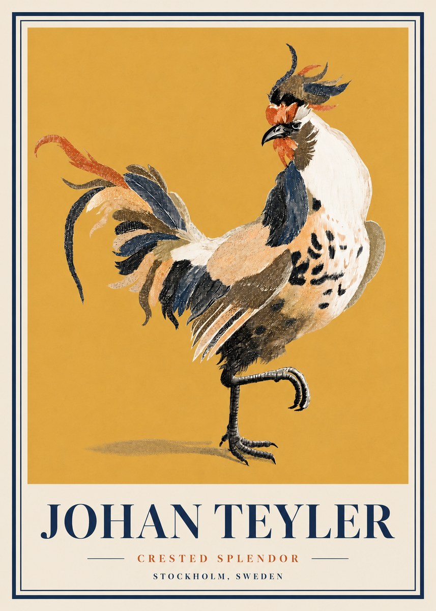 Johan Teyler Crested Splendor No3 - Poszter