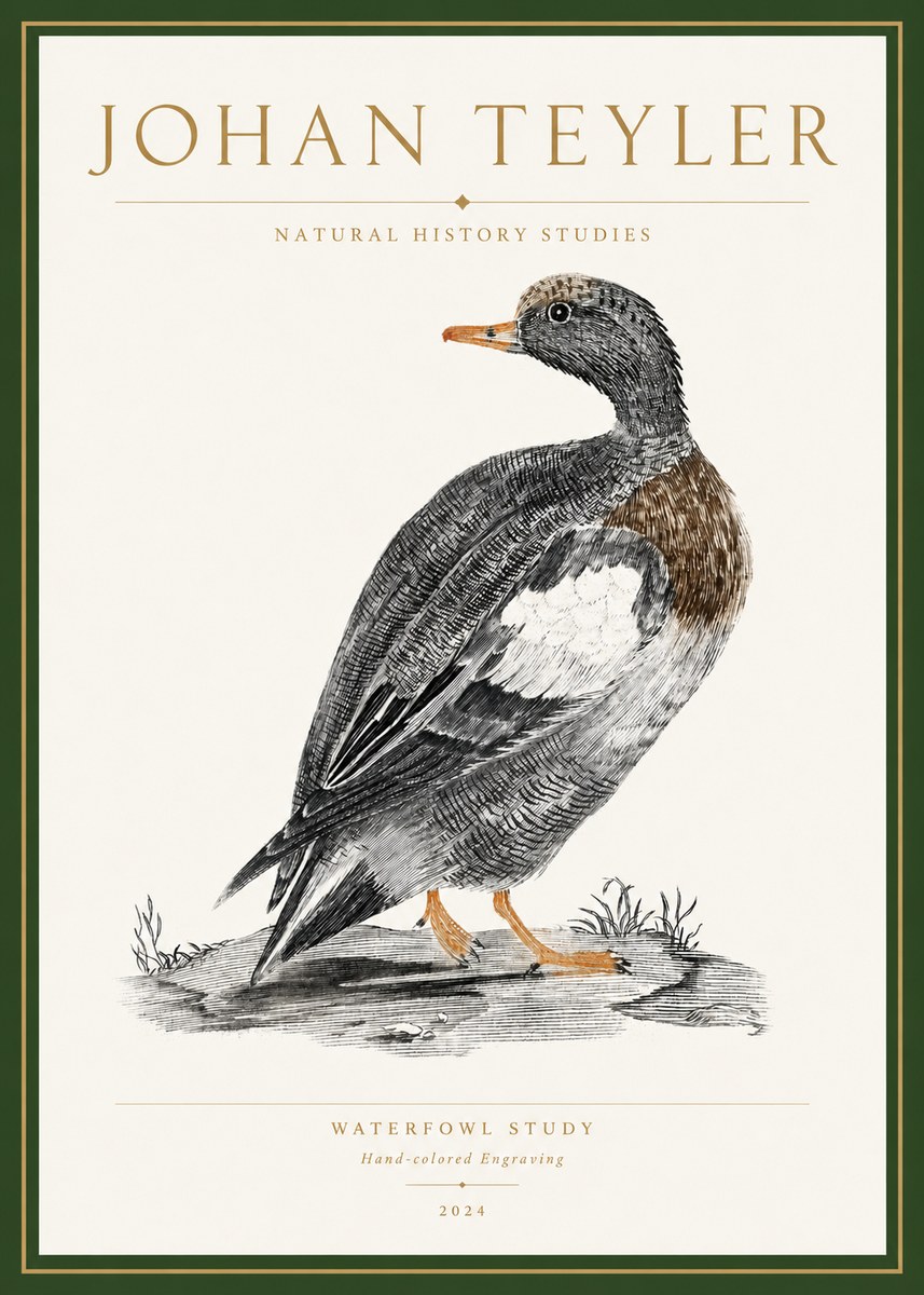 Johan Teyler Waterfowl Study No3 - Poszter