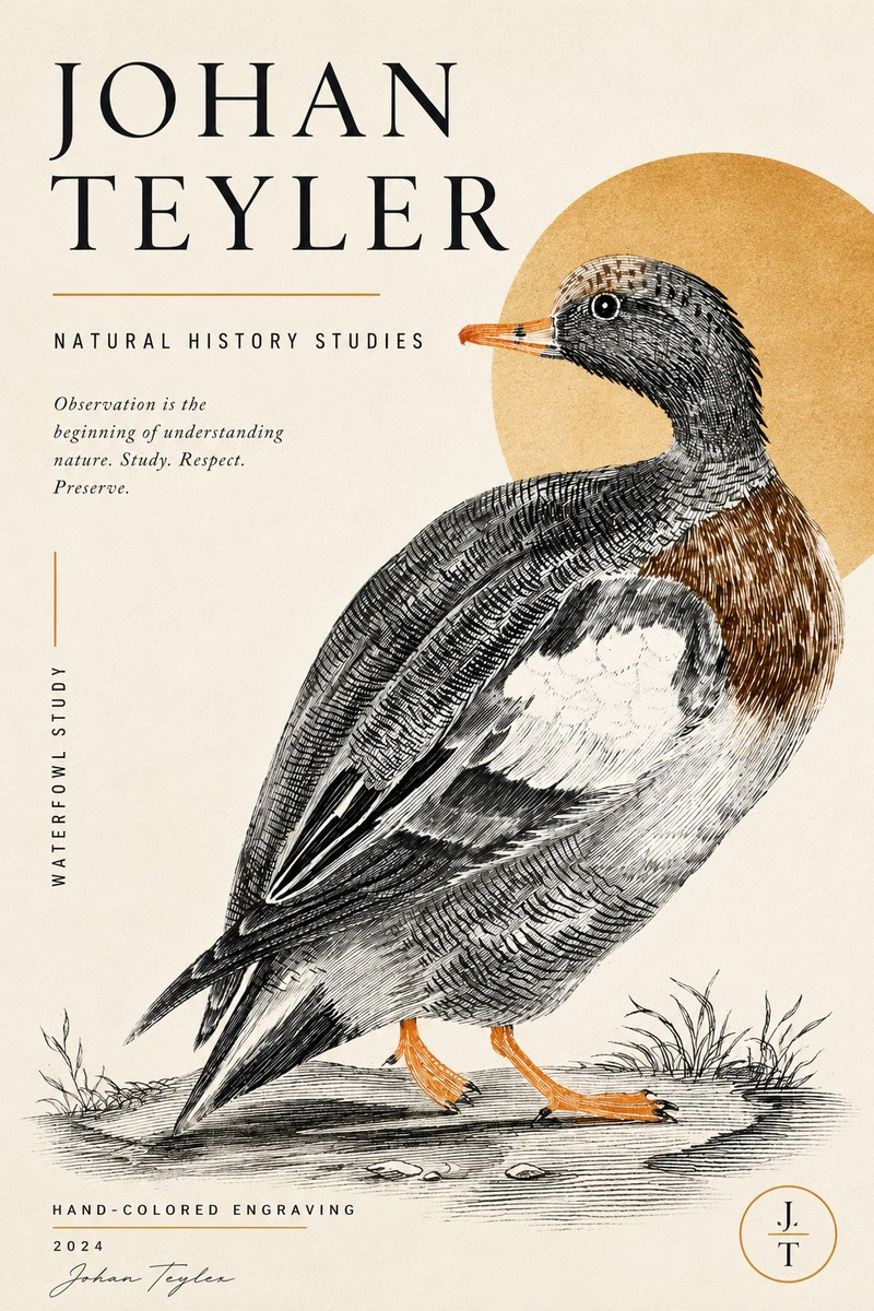 Johan Teyler Waterfowl Study No6 - Poszter