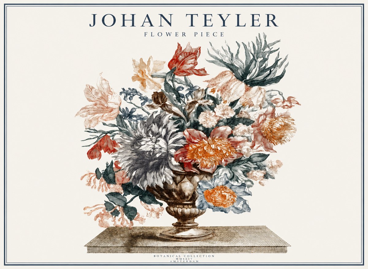 Johan Teyler Flower Piece No1 - Poszter