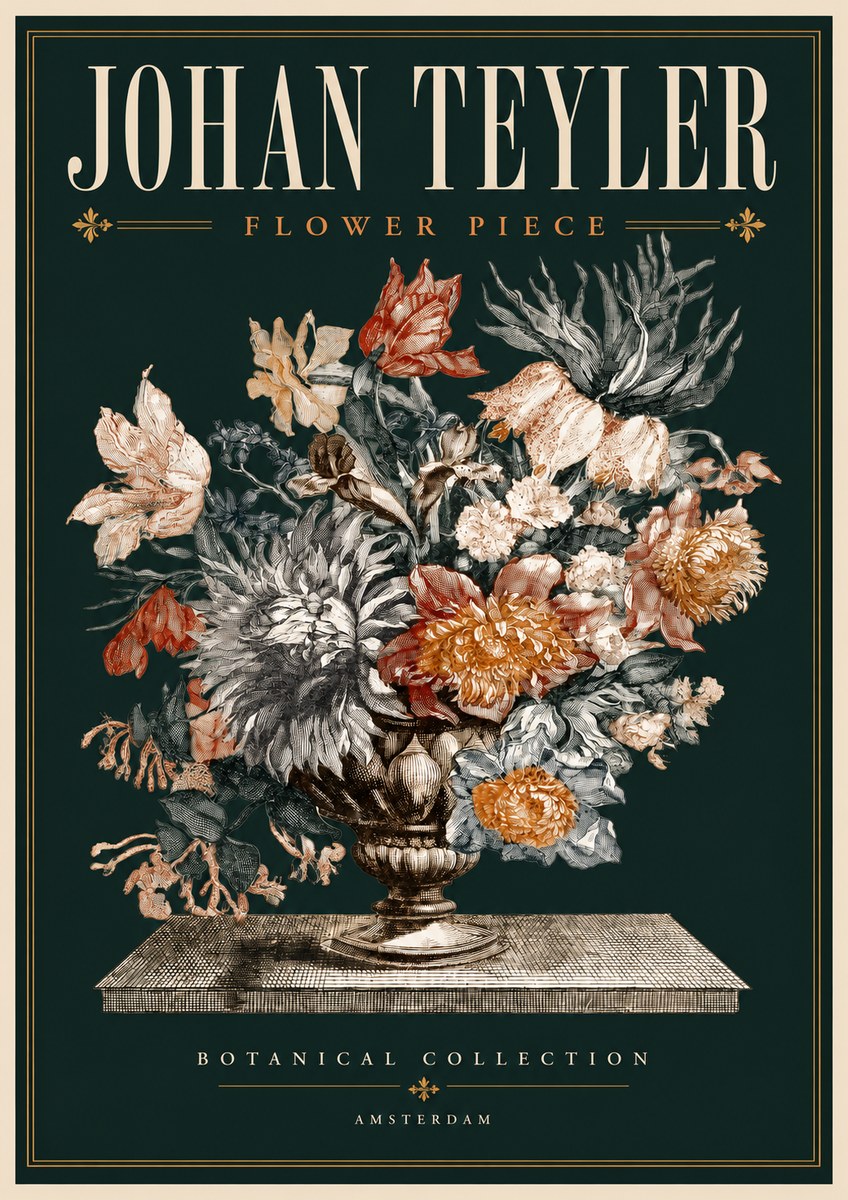 Johan Teyler Flower Piece No4 - Poszter