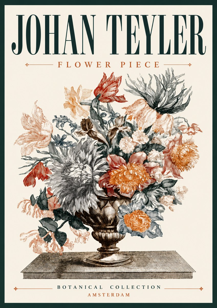 Johan Teyler Flower Piece No6 - Poszter