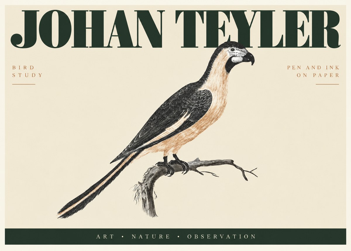 Johan Teyler Bird Study I No2 - Poszter