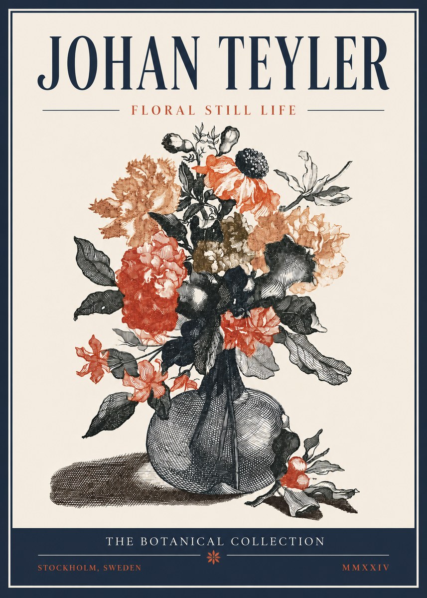 Johan Teyler Floral Still Life II No5 - Poszter