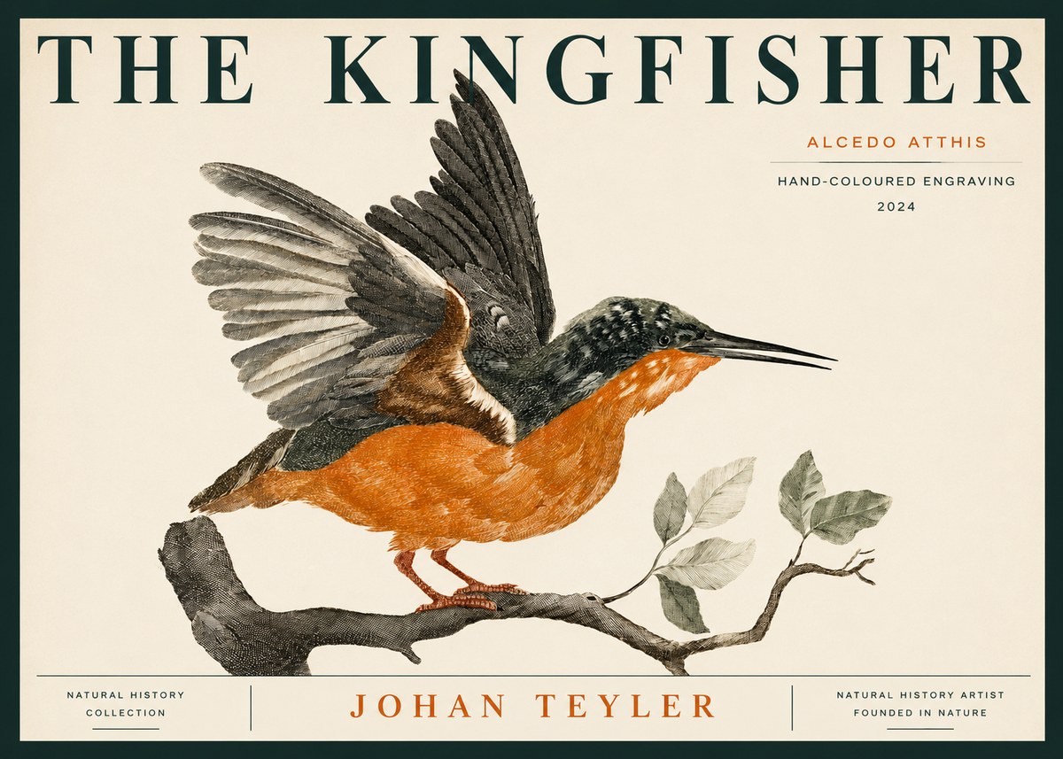 Johan Teyler Kingfisher No5 - Poszter