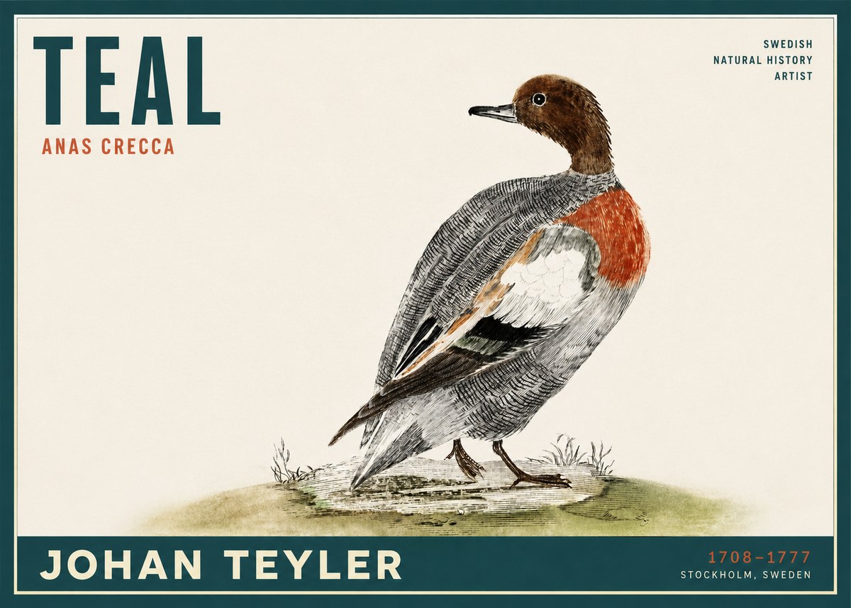 Johan Teyler Teal No2 - Poszter