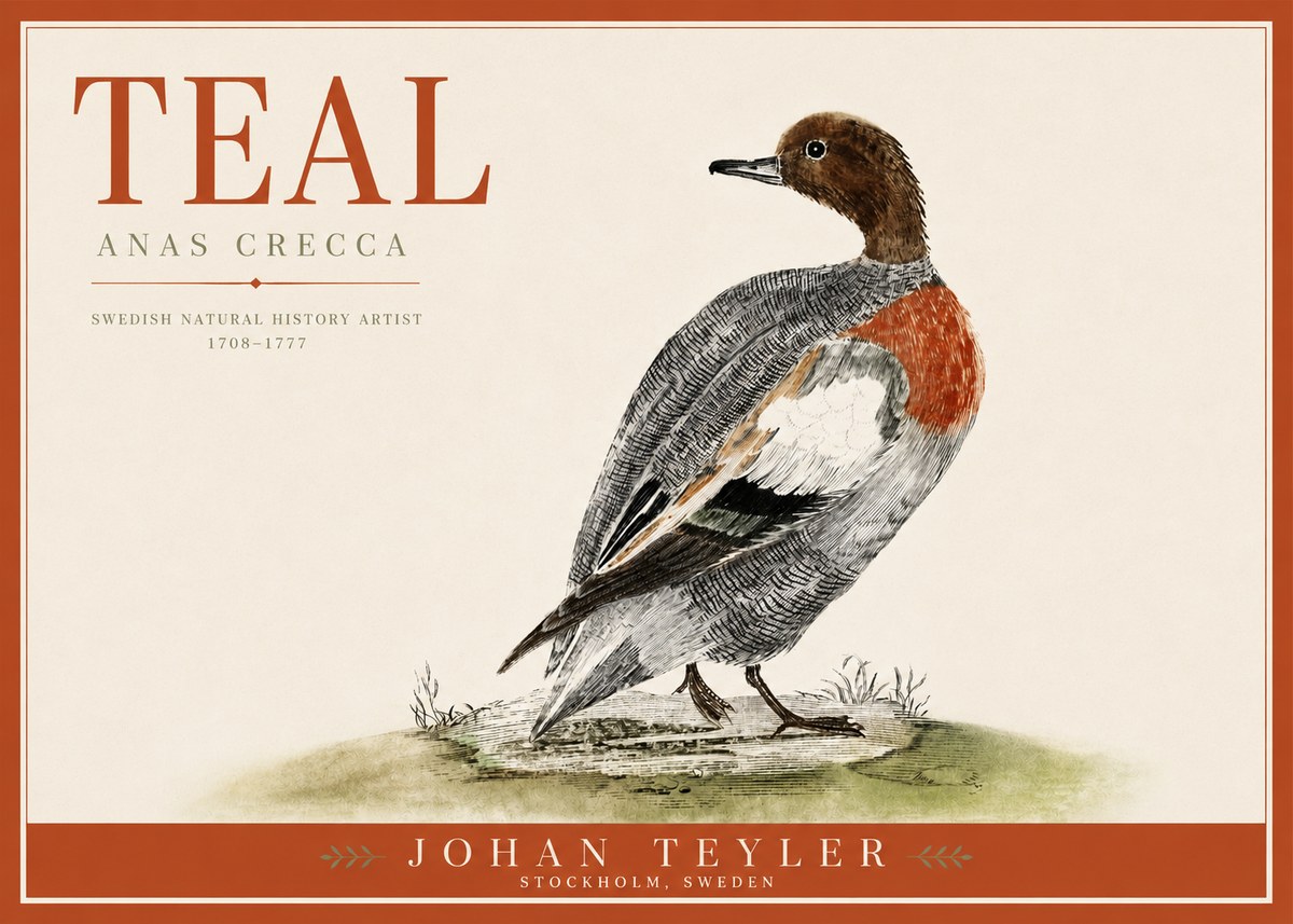 Johan Teyler Teal No3 - Poszter