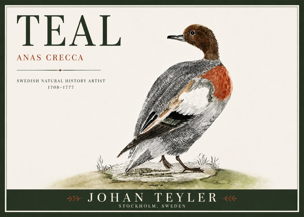 Johan Teyler Teal No4 - Poszter