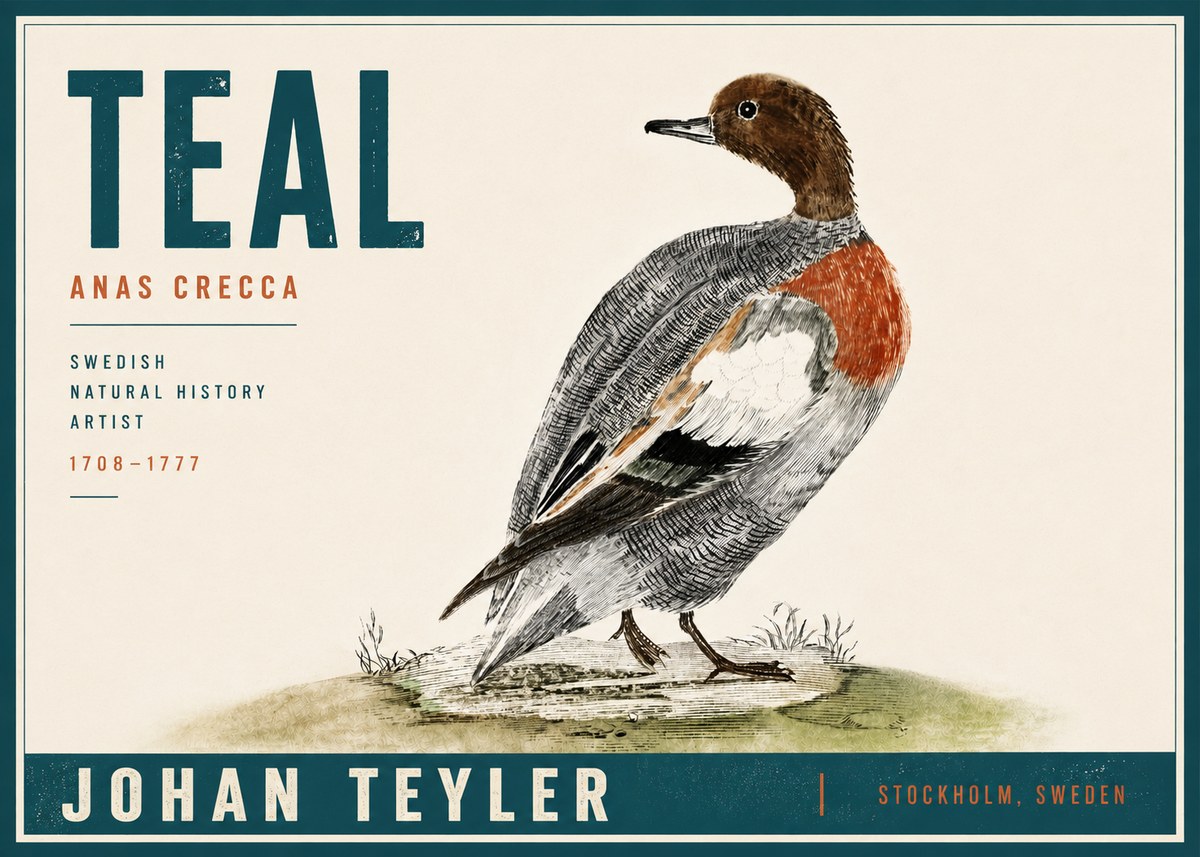 Johan Teyler Teal No5 - Poszter