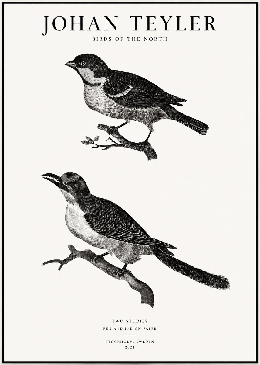Johan Teyler Two Studies No1 - Poszter