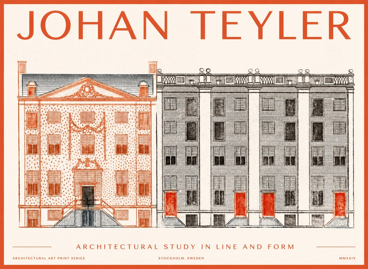 Johan Teyler Architectural Study in Line and Form No1 - Poszter
