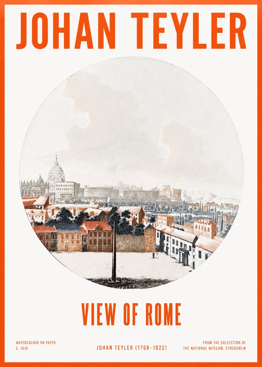 Johan Teyler View of Rome No2 - Poszter