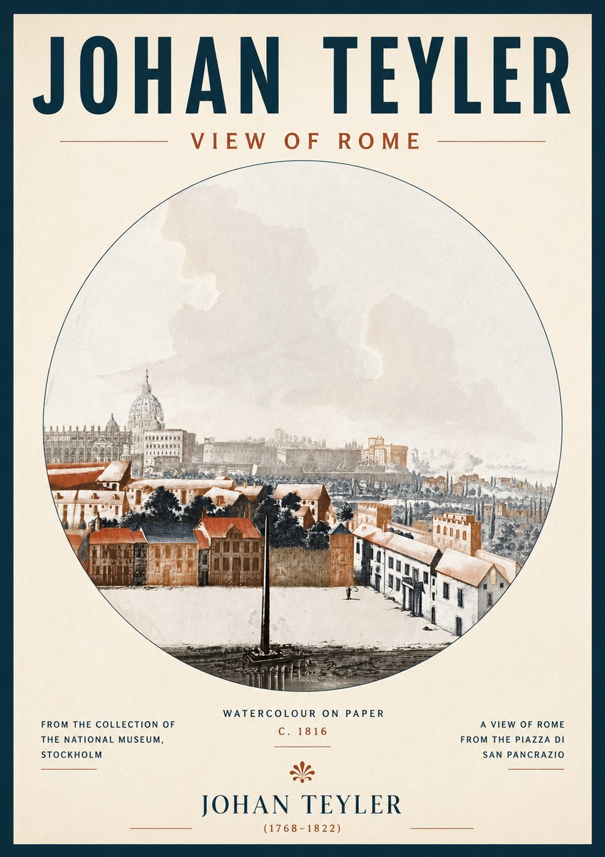 Johan Teyler View of Rome No6 - Poszter