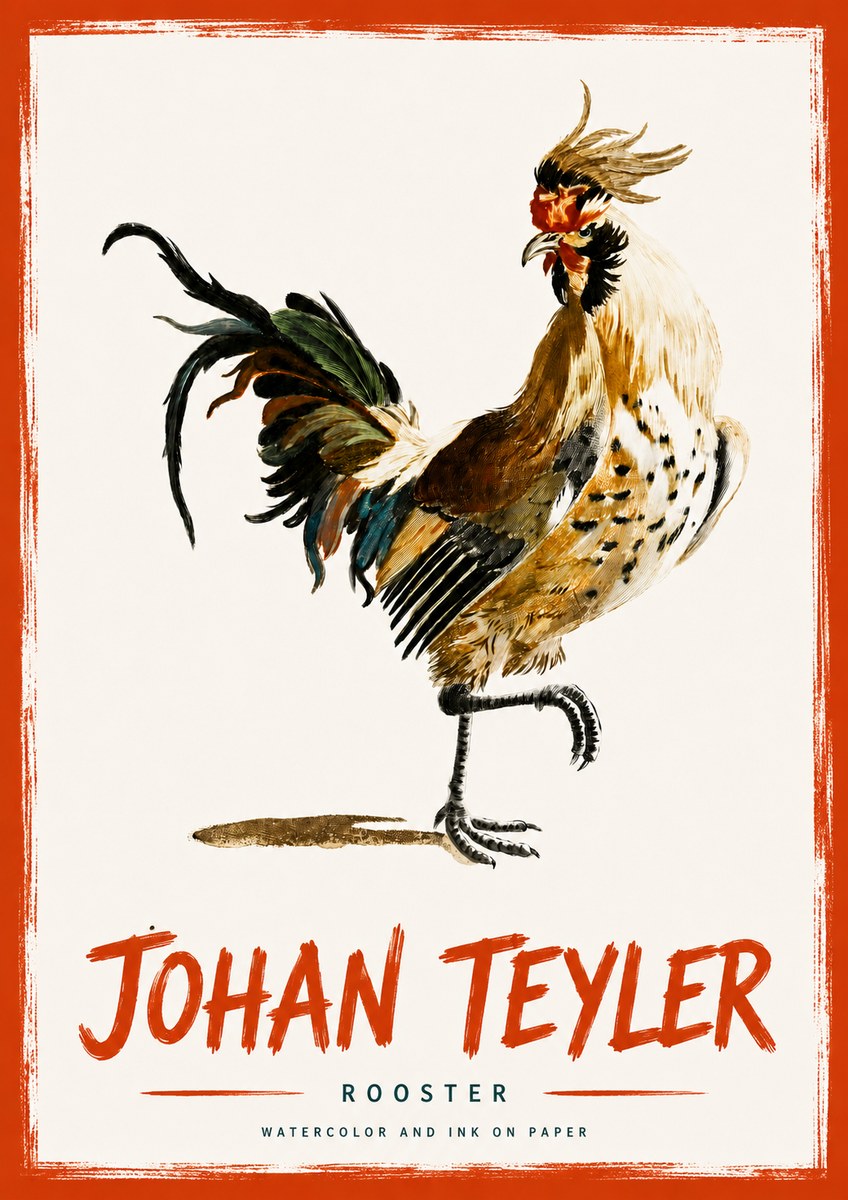 Johan Teyler Rooster No4 - Poszter