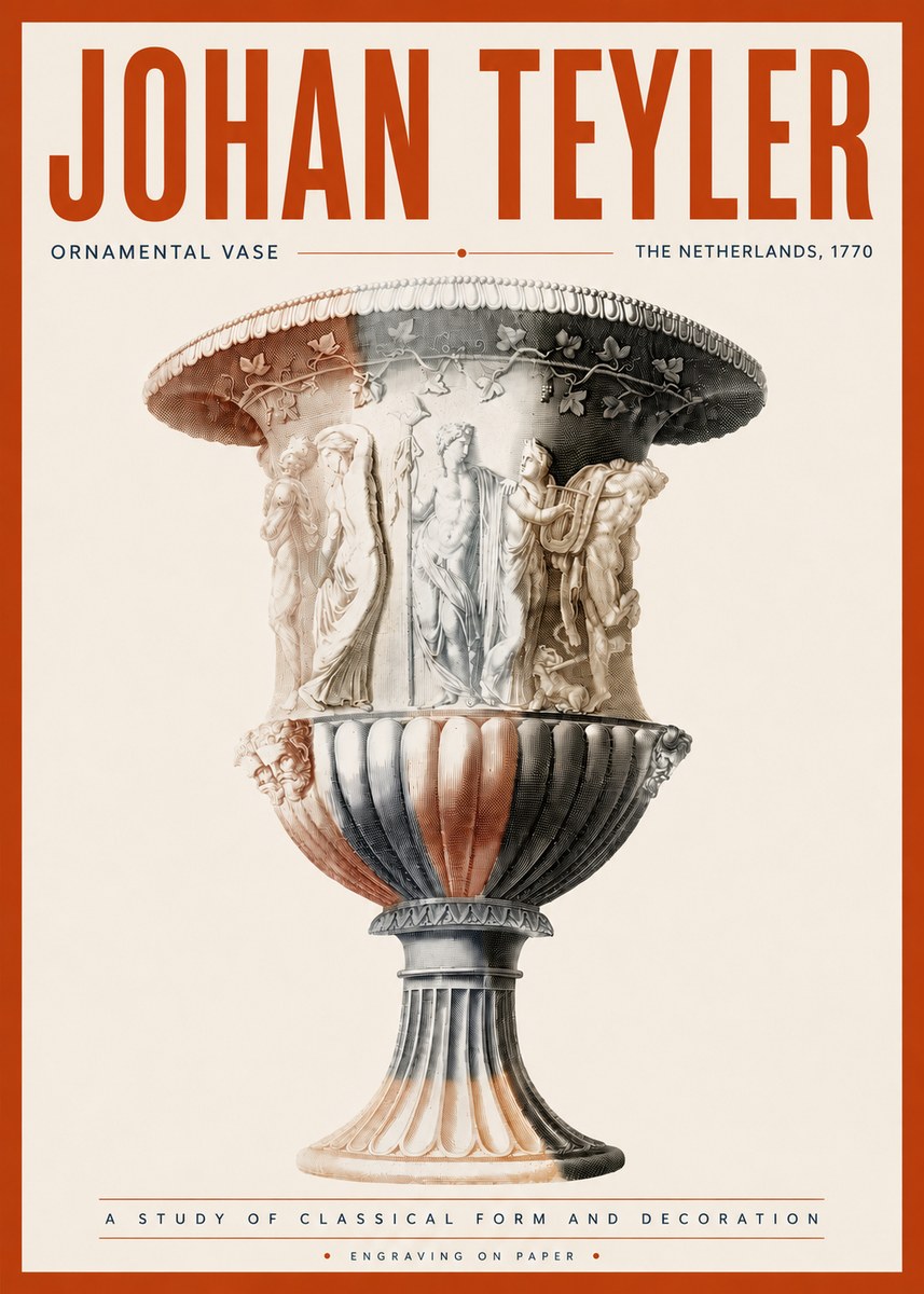 Johan Teyler Ornamental Vase I No5 - Poszter