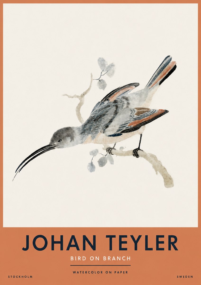 Johan Teyler Bird on Branch I No4 - Poszter