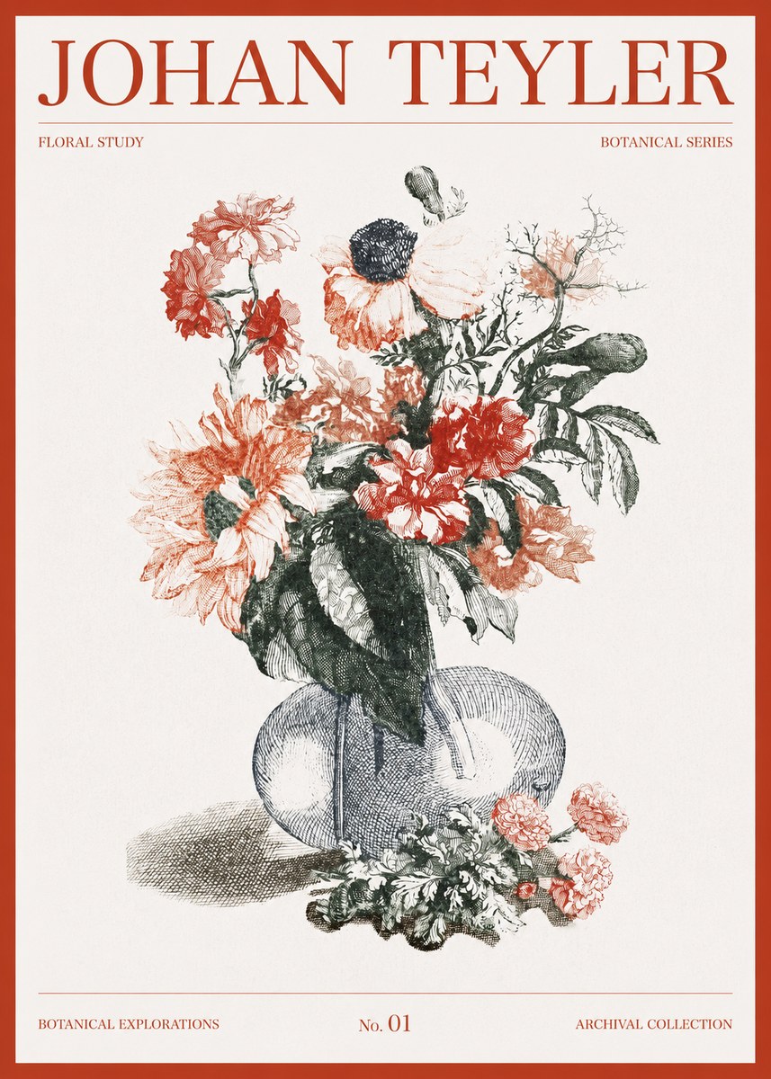 Johan Teyler Floral Study No1 - Poszter