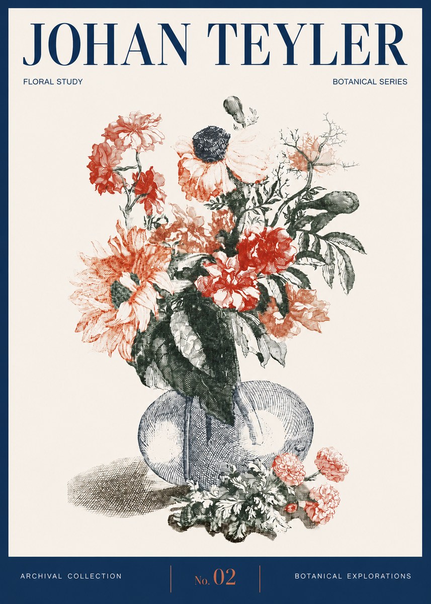Johan Teyler Floral Study No2 - Poszter