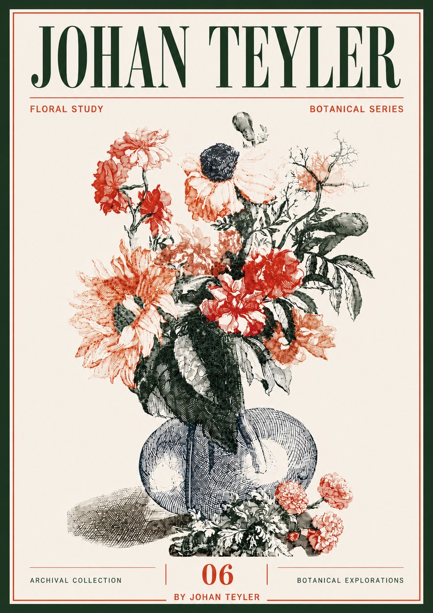 Johan Teyler Floral Study No6 - Poszter