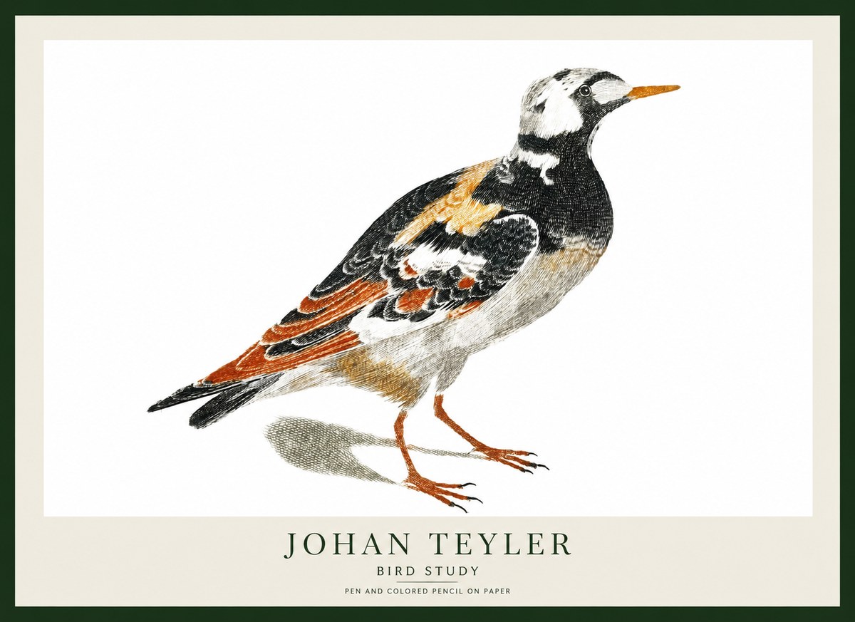 Johan Teyler Bird Study IV No1 - Poszter