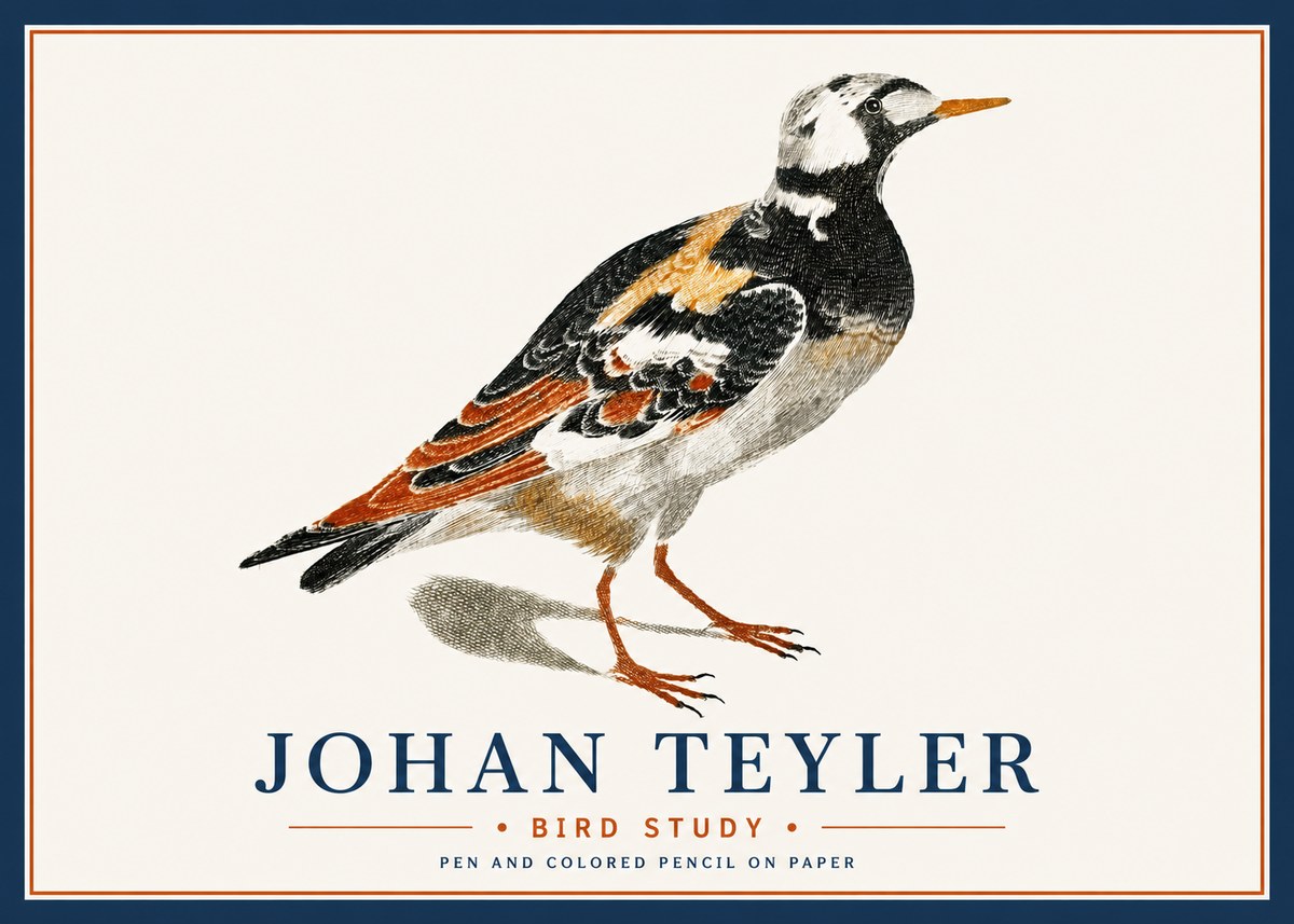Johan Teyler Bird Study IV No6 - Poszter