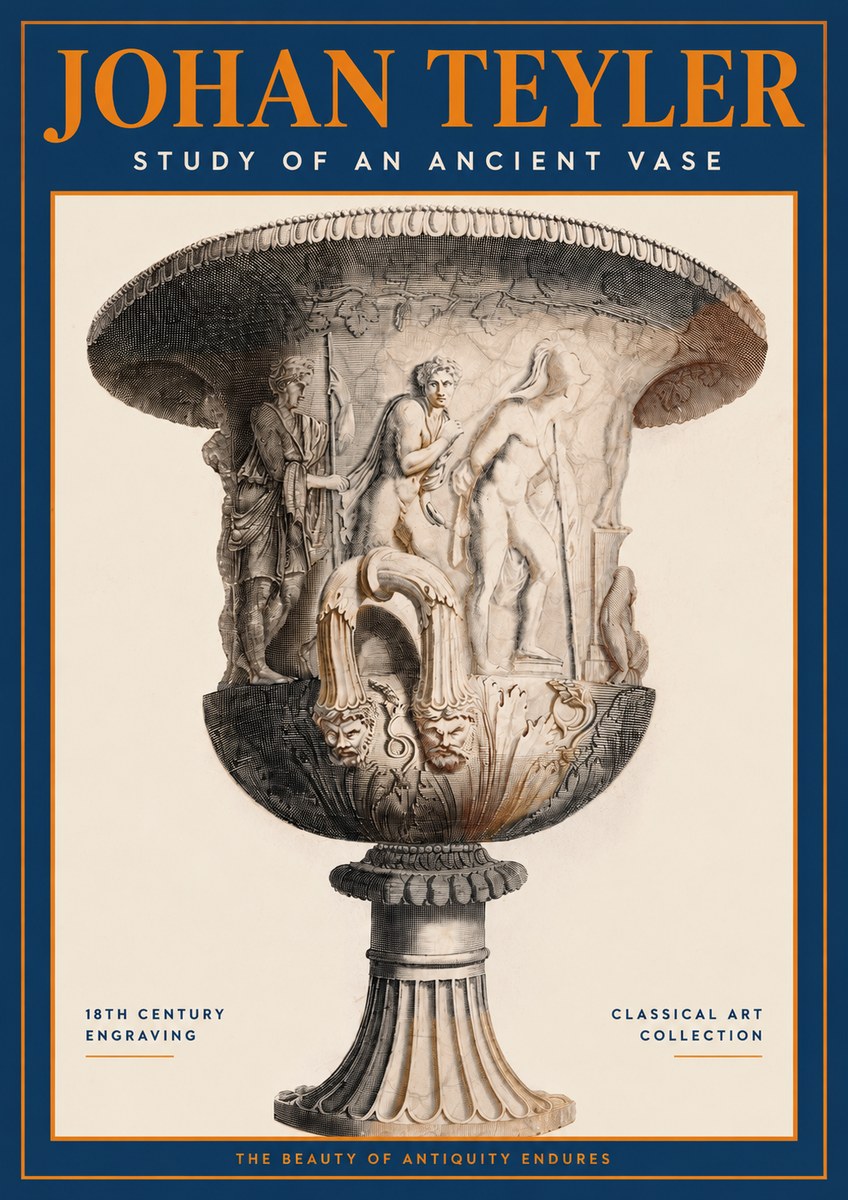 Johan Teyler Study of an Ancient Vase No2 - Poszter