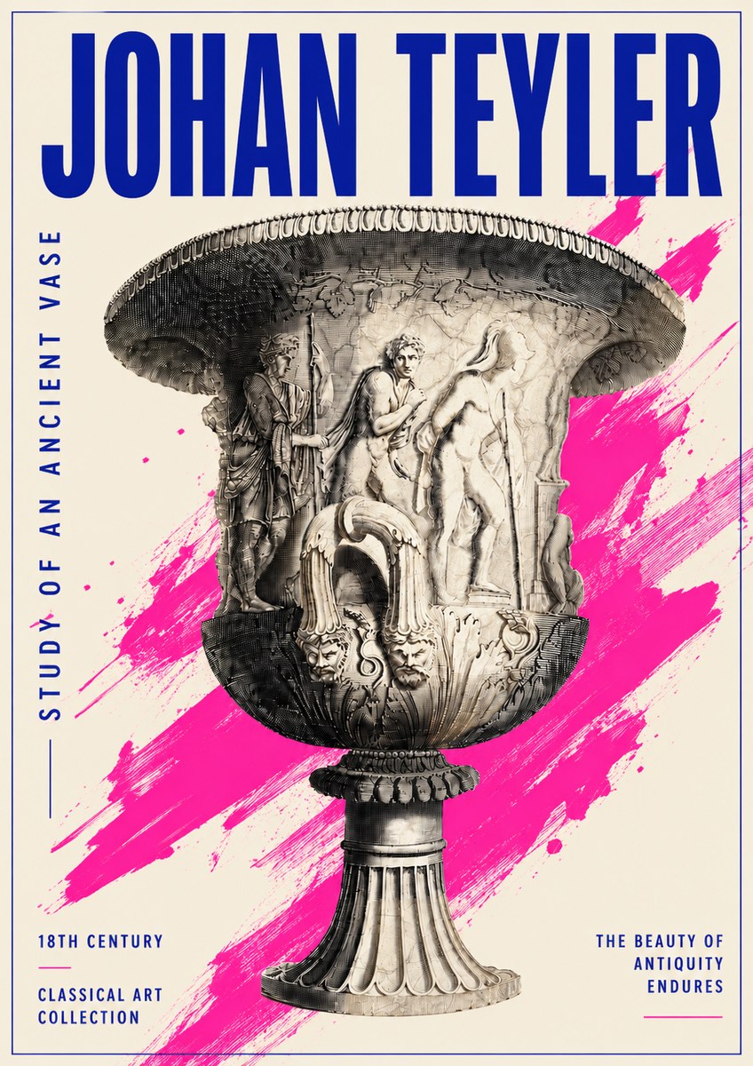 Johan Teyler Study of an Ancient Vase No4 - Poszter