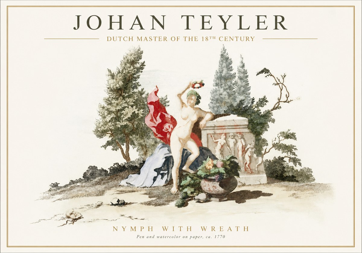 Johan Teyler Nymph with Wreath No1 - Poszter