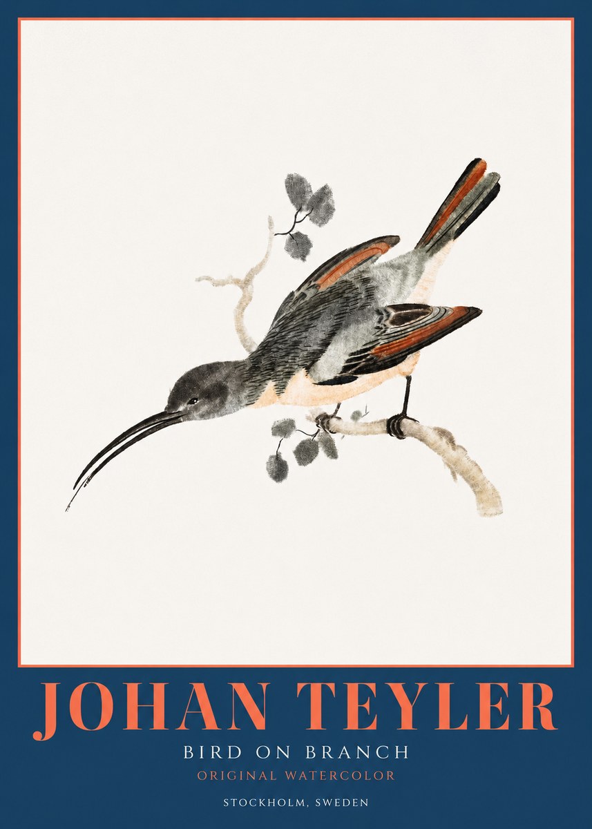 Johan Teyler Bird on Branch II No2 - Poszter