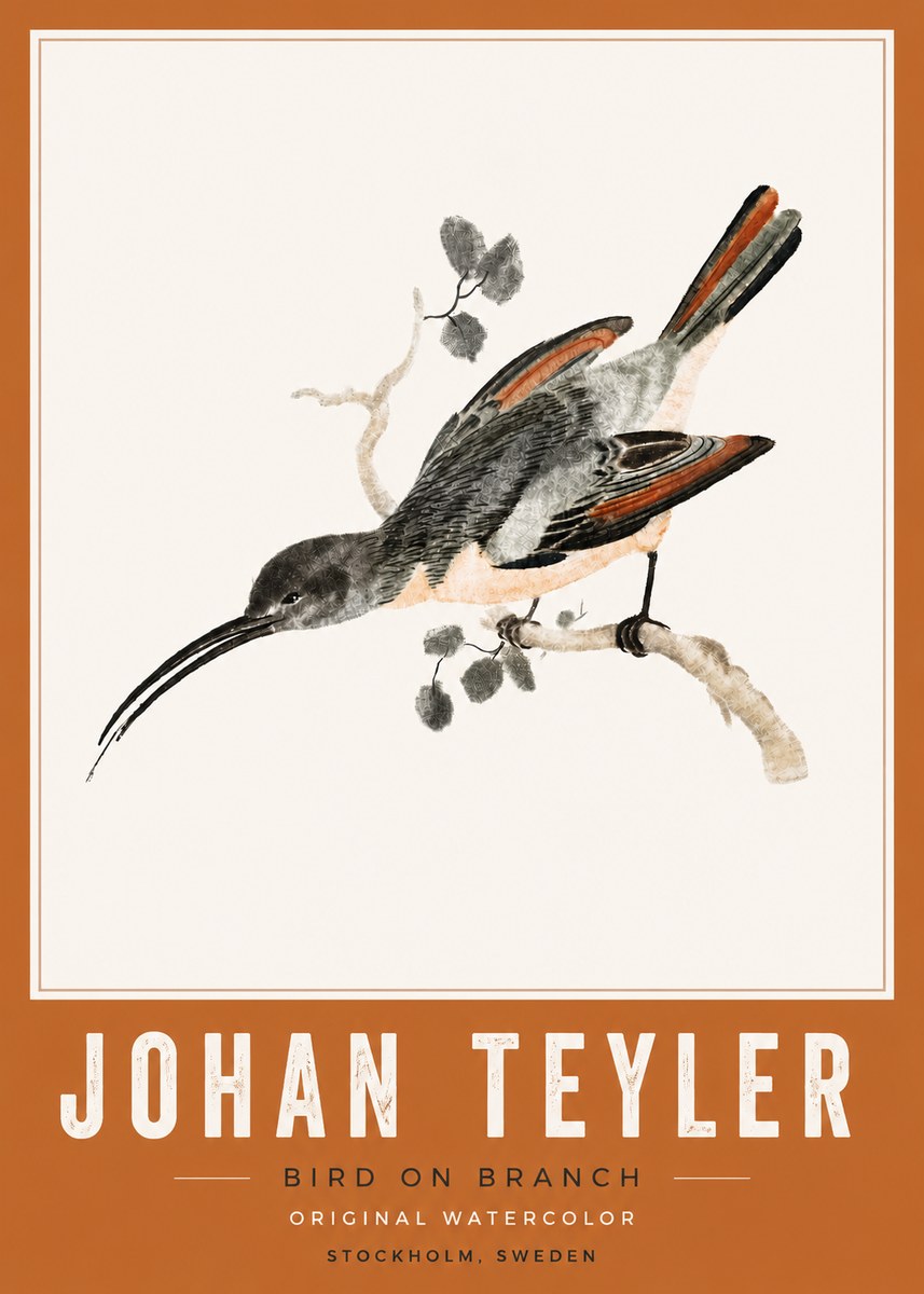 Johan Teyler Bird on Branch II No6 - Poszter