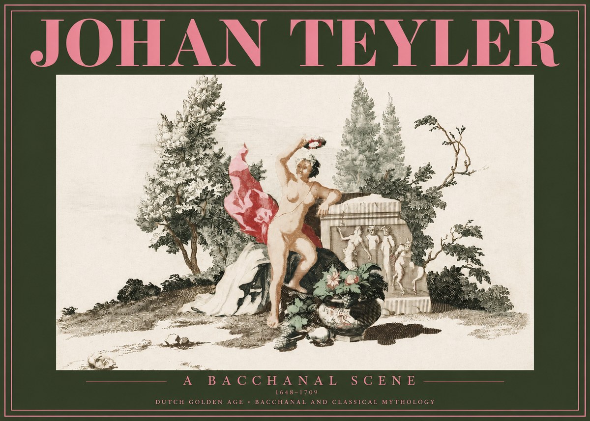 Johan Teyler A Bacchanal Scene No2 - Poszter