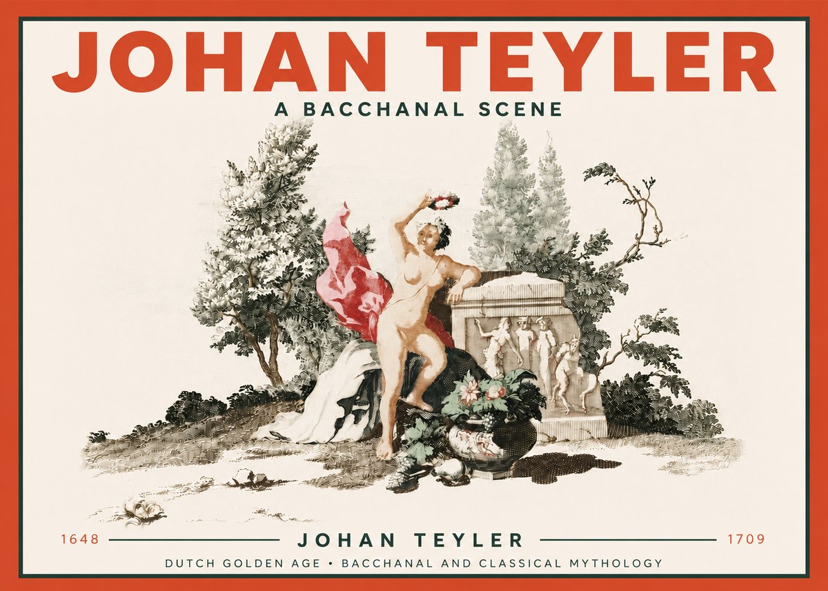 Johan Teyler A Bacchanal Scene No4 - Poszter
