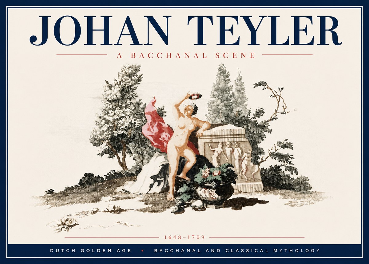 Johan Teyler A Bacchanal Scene No6 - Poszter
