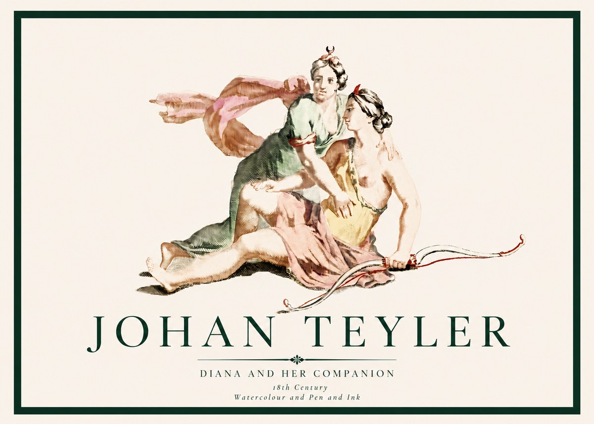Johan Teyler Diana and Her Companion No3 - Poszter