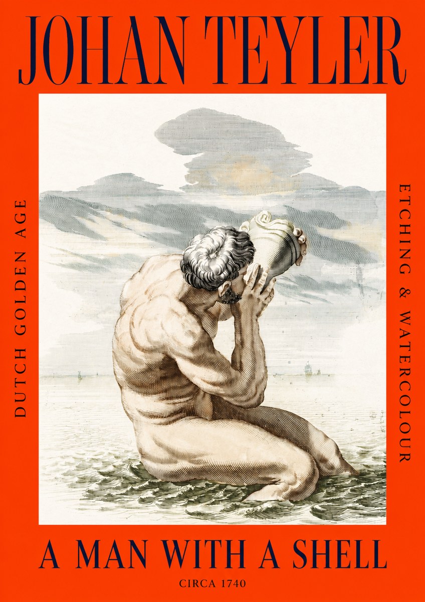 Johan Teyler A Man with a Shell No2 - Poszter