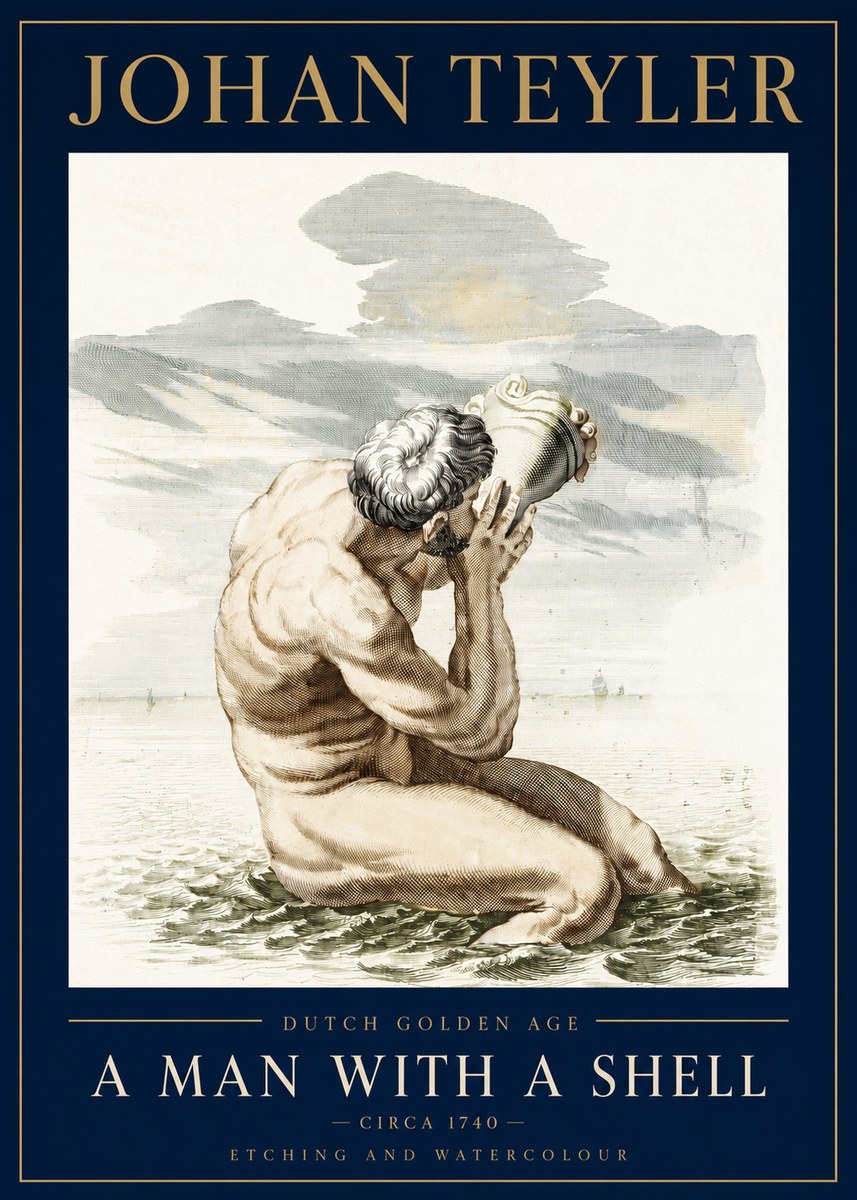 Johan Teyler A Man with a Shell No3 - Poszter