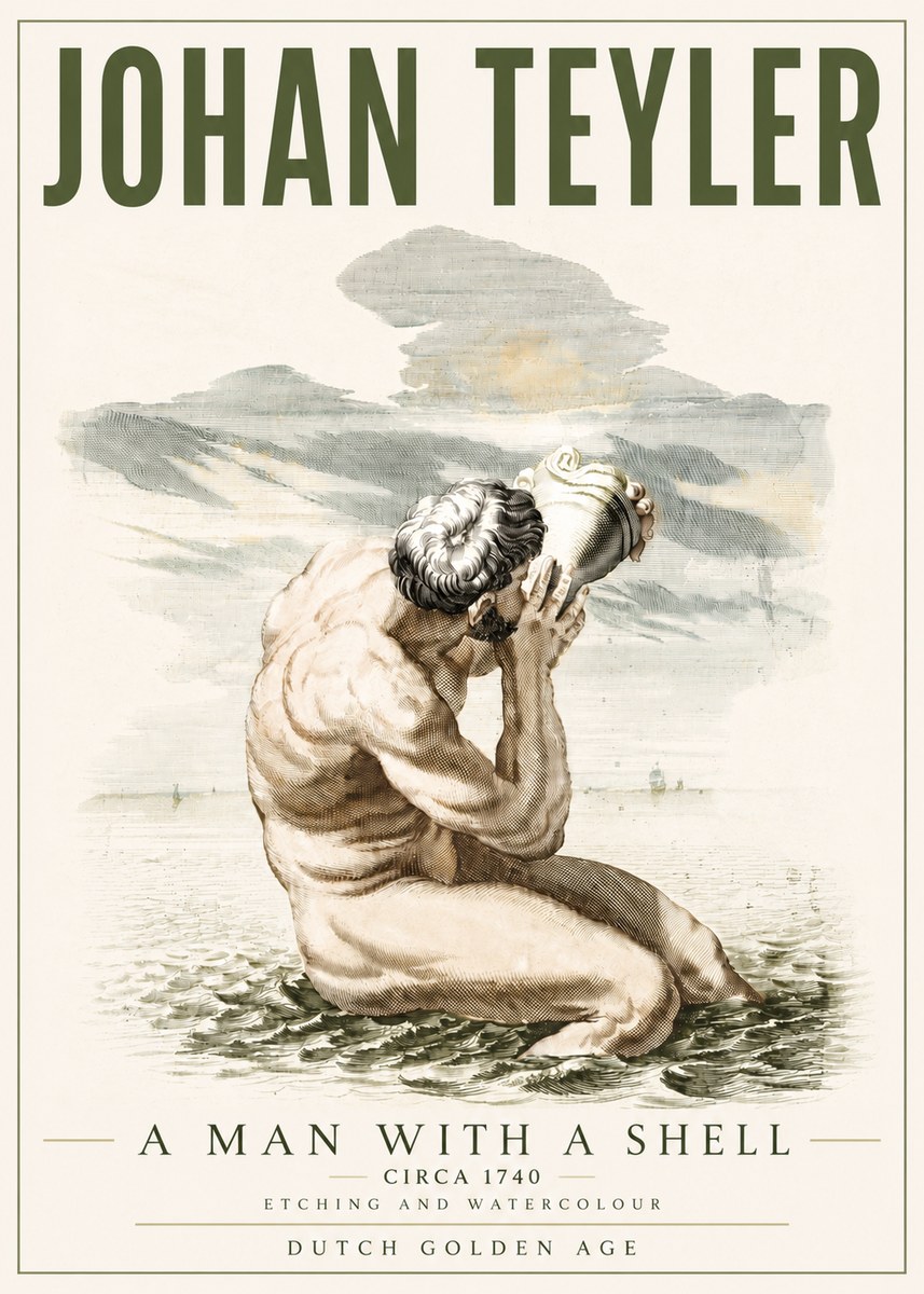 Johan Teyler A Man with a Shell No4 - Poszter