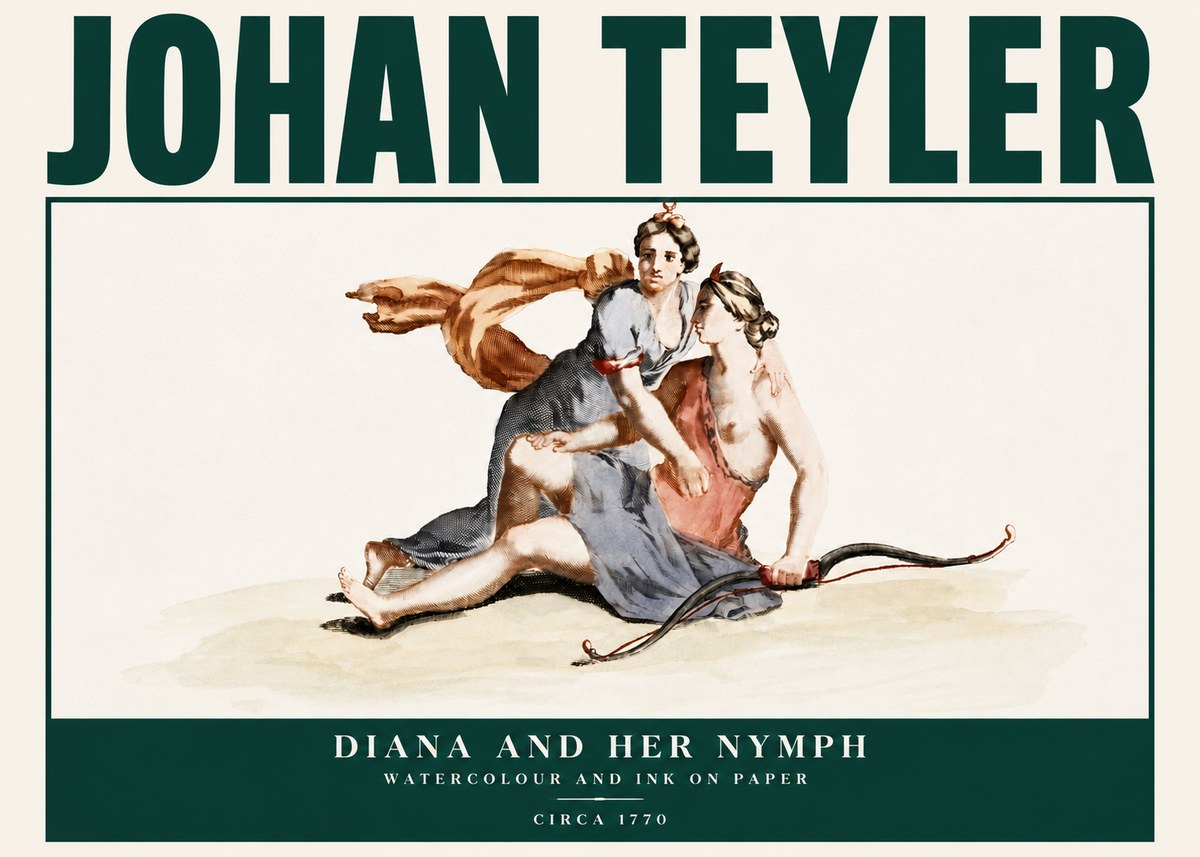 Johan Teyler Diana and Her Nymph No4 - Poszter