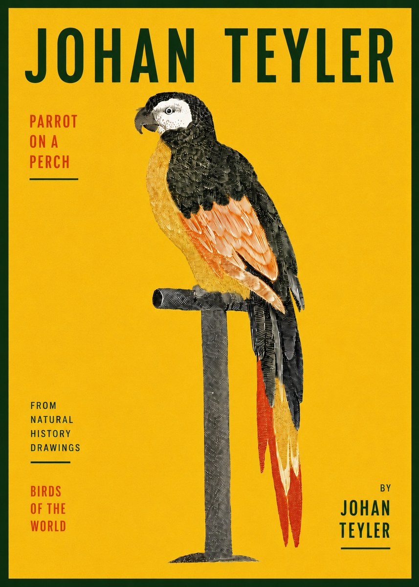 Johan Teyler Parrot on a Perch No5 - Poszter